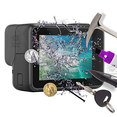 (6 Pack) SenseiPhoto screen protector for GoPro Hero 7 Black Silver White Hero 6 and 5 and lens cap lens Hero7 Hero6 Hero5 action sport camera tempered glass film go pro accessories protection screen (6 Pack) SenseiPhoto screen protector for GoPro Hero 7 Black Silver White Hero 6 and 5 and lens cap lens Hero7 Hero6 Hero5 action sport camera tempered glass film go pro accessories protection screen