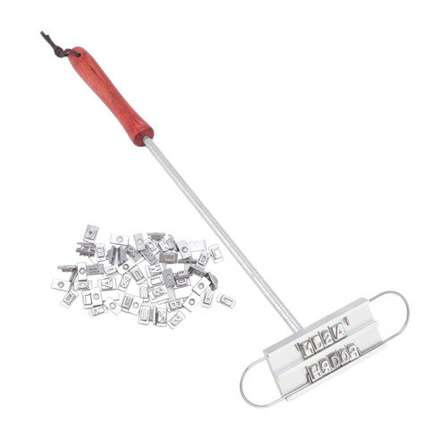 Zerodis BBQ Meat Branding Iron, Branding Iron with Changeable Letters Stainless Steel BBQ Brander for Branding Steaks, Burgers, Chicken, Meat