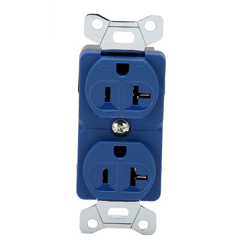 20 A 125V Duplex Receptacle Outlet, Duplex Heavy Duty Receptacle, Wall Outlet, AC Pure Copper Duplex Receptacle Socket, US Standard