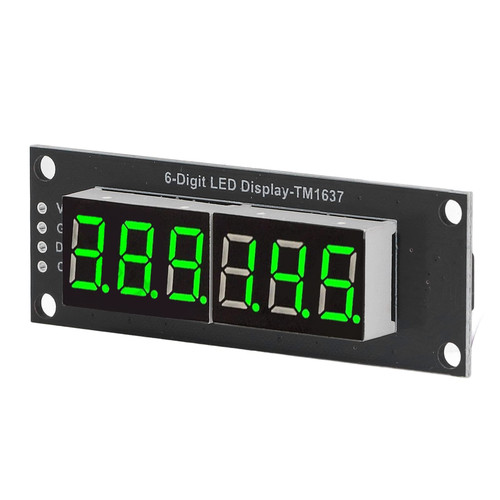 LED Digital Display Module, Digital LED Clock 6 Bit 7 Segment TM1637 Clock Display Tube Module 5V, Wall Clocks