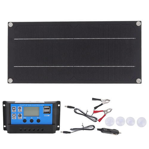 Charge Controller, Solar Controller, 600W 18V Solar Panel, 12V 24V 100A Solar Charge Controller, Battery Charging Kit, for Travel, Outdoor Farming