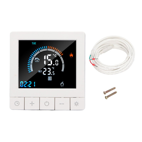 Smart Thermostat LCD Display Programmable Electric Heating Temperature Controller for Home Hotels AC 90V?240V 16A (Regular Version)
