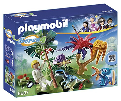 PLAYMOBIL Super 4 Lost Island with Alien and Raptor Building Kit