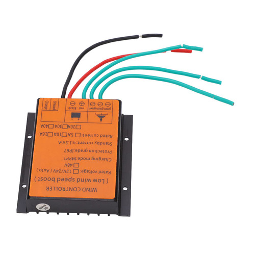 Wind Generator Controller, Wind Charge Controller, IP67 Waterproof Wind Charge Controller, 48V LED Display Charge Control for Power, Controls (300W)