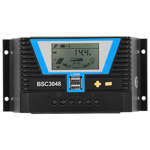 Solar Charge Controller, Solar Charge Controller, Auto Parameter Adjustable, Solar Controller for Variety Batteries BSC3048 30A 12V/ 24V/ 36V/ 48V Charging Control, Solar Charge Controller, Solar