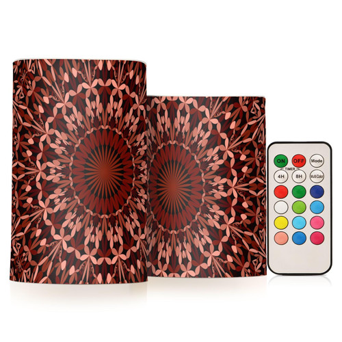 Mandala Flameless Candles with Remote Timer Battery Operated Flameless Votive Candles Set of 2 LED Tea Light Candles for Festival Wedding Decor Mandala Flameless Candles with Remote Timer Battery Operated Flameless Votive Candles Set of 2 LED Tea Light Candles for Festival Wedding Decor