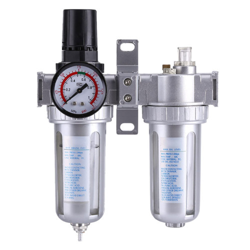 Compressed Air Filter Regulator,Air Compressor Filter Regulator Moisture Water Trap Cleaner Separator Tool,3/8'' Water Trap Cleaner Separator,Compressor Moisture Trap for Paint Spray and Plasma Cutter