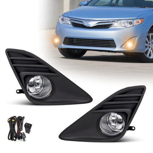 SPIEGEER Fog Lights for 2012 2013 2014 Toyota Camry Assembly Replacement Kit with Wiring And Switch H11 12V 55W Halogen Bulbs(Clear Lens) SPIEGEER Fog Lights for 2012 2013 2014 Toyota Camry Assembly Replacement Kit with Wiring And Switch H11 12V 55W Halogen Bulbs(Clear Lens)