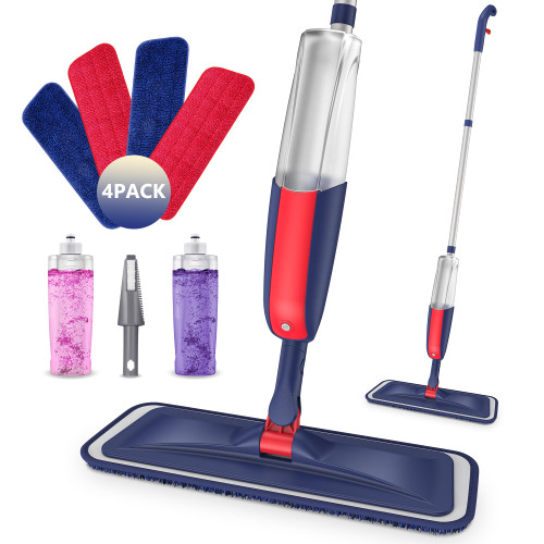 Wet Mops Dust Mops for Floor Cleaning - MEXERRIS Microfiber Spray Mops with 4X Washable Pads Hardwood Floor Mop with 2X Bottles Flat Mop Home Commercial Use for Hardwood Wood Laminate Ceramic Tiles Wet Mops Dust Mops for Floor Cleaning - MEXERRIS Microfiber Spray Mops with 4X Washable Pads Hardwood Floor Mop with 2X Bottles Flat Mop Home Commercial Use for Hardwood Wood Laminate Ceramic Tiles