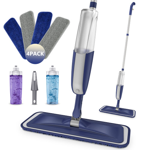 Wet Dust Mops for Floor Cleaning - MEXERRIS Microfiber Spray Mops 4X Reusable Mop Pads 2X Bottles Wood Floor Mop with Spray Dry Mops Flat Mop for Home Commercial Use Hardwood Laminate Tiles Floors Wet Dust Mops for Floor Cleaning - MEXERRIS Microfiber Spray Mops 4X Reusable Mop Pads 2X Bottles Wood Floor Mop with Spray Dry Mops Flat Mop for Home Commercial Use Hardwood Laminate Tiles Floors