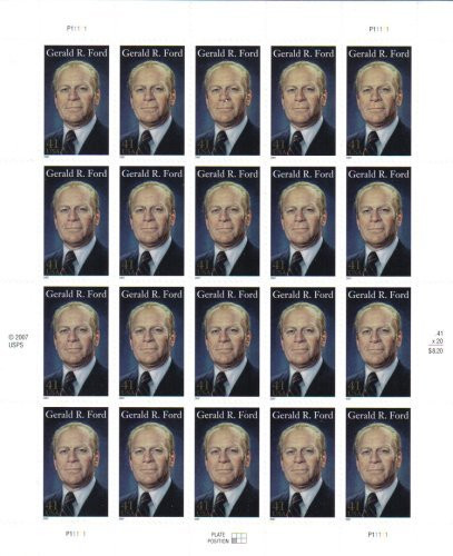 USPS Gerald Ford Sheet of Twenty 41 Cent Stamps Scott 4199