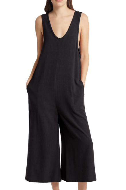 Tongmingyun Women's Casual Sleeveless Loose Jumpsuit Summer Wide Long Pants Rompers with Pockets