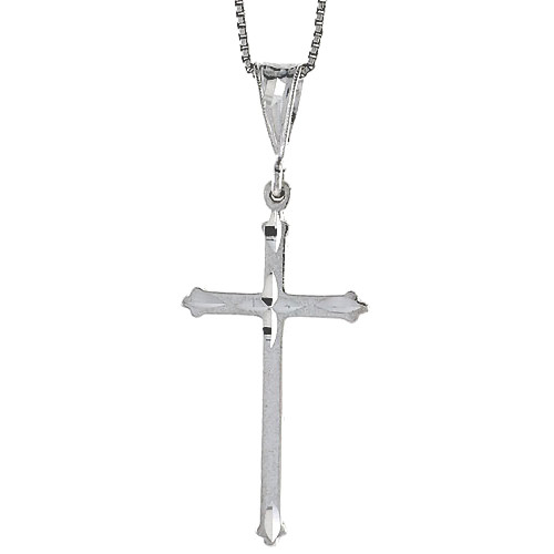 Sterling Silver Cross Pendant, 1 1/2 inch