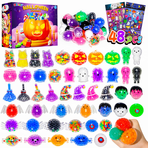 MGparty 48 Pcs Halloween Mini Stress Balls for Kids Mochi Squishy Toys Squeeze Toy with Water Beads Stress Relief Fidget Toys for Classroom Prizes, Birthday, Party Favors, Goodie Bag Stuffers MGparty 48 Pcs Halloween Mini Stress Balls for Kids Mochi Squishy Toys Squeeze Toy with Water Beads Stress Relief Fidget Toys for Classroom Prizes, Birthday, Party Favors, Goodie Bag Stuffers