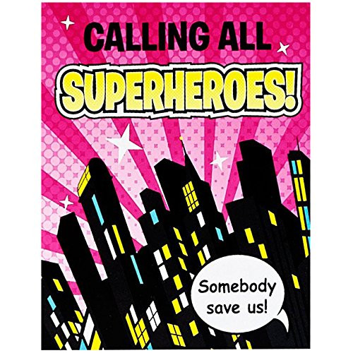 BirthdayExpress Superhero Girl Party Supplies - Invitations