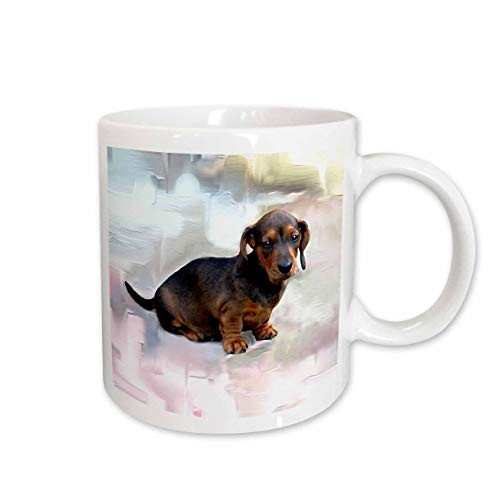 3dRose Miniature Dachshund Ceramic Mug, 15-Ounce