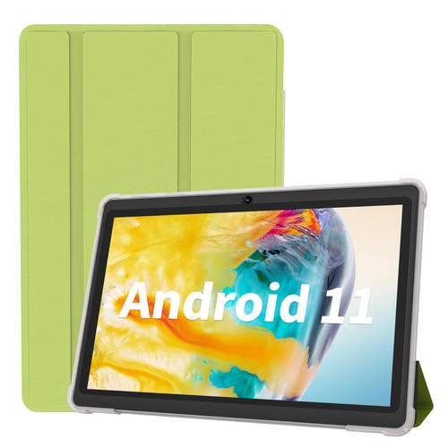VOLENTEX Tablet 7 Inch Android 11 32GB Storage (Expandable 128GB) 2GB RAM Tablets, Quad Core Processor Tablet PC, Dual Camera, WiFi, Type C, Include Tablet Leather Case (Green)