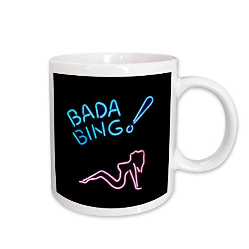 3dRose Bada Bing Lady Mug, 15-Ounce
