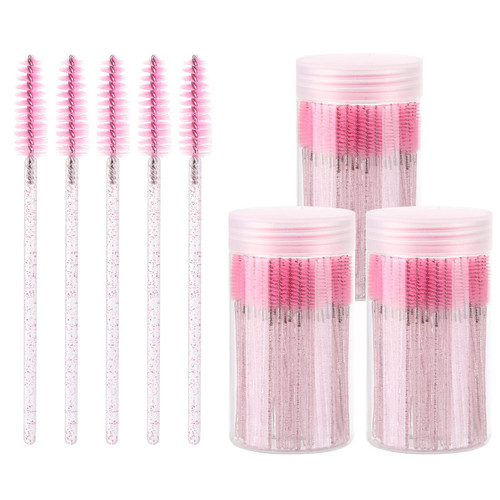 Tbestmax 300 Disposable Spoolies Mascara Wands Eyelashes Brush in Bottle for Eye Lash Extension Eyebrow Makeup Pink Tbestmax 300 Disposable Spoolies Mascara Wands Eyelashes Brush in Bottle for Eye Lash Extension Eyebrow Makeup Pink