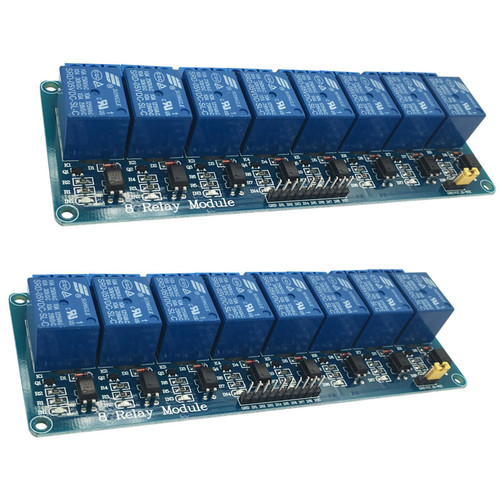 SuziePi 2PCS DC 5V 8 Channel Relay Module Compatible with Arduino R3 MEGA Raspberry Pi with Optocoupler High/Low Level Trigger Expansion Board