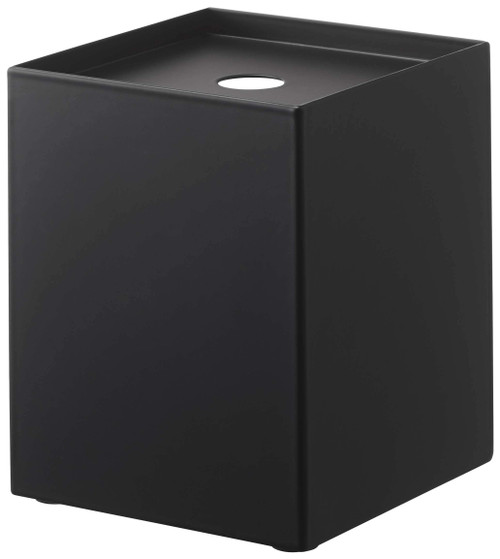 Yamazaki 5229 Toilet Paper Holder for 1 Roll, Black, Approx. W 4.5 x D 4.5 x H 5.5 inches (11.5 x 11.5 x 14 cm), Tower, Hidden Storage