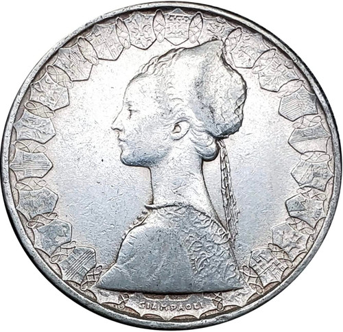 1958-1967 Silver 500 Lira Italian Coin. Repersenting Personified Italy As A Renaissance Woman And 3 Ships Of Christopher Columbus. 500 Lira Graded By Seller Circulated Condition 1958-1967 Silver 500 Lira Italian Coin. Repersenting Personified Italy As A Renaissance Woman And 3 Ships Of Christopher Columbus. 500 Lira Graded By Seller Circulated Condition