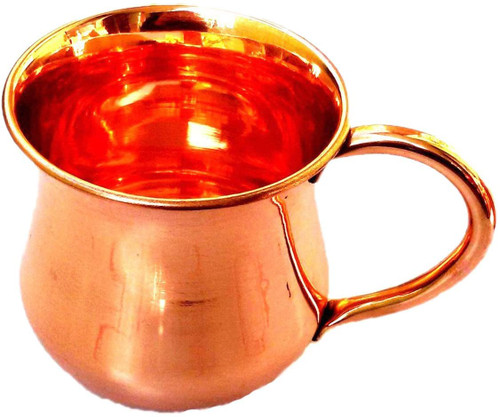 PARIJAT HANDICRAFT Old Fashion Copper Moscow Mule Mug with, Copper Moscow Mule Mugs/Cups, Capacity-14 Ounce-Pure Copper. (1)
