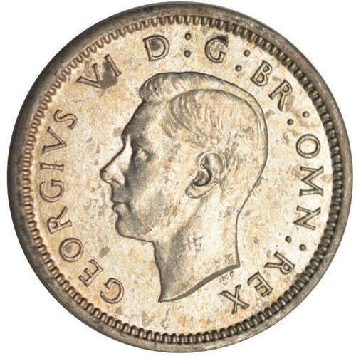 1937-1944 British Threepence Silver Coin Issued Under King George VI. WW2 Era United Kingdom Coin. 3 Pence Graded By Seller Circulated/Worn Condition 1937-1944 British Threepence Silver Coin Issued Under King George VI. WW2 Era United Kingdom Coin. 3 Pence Graded By Seller Circulated/Worn Condition
