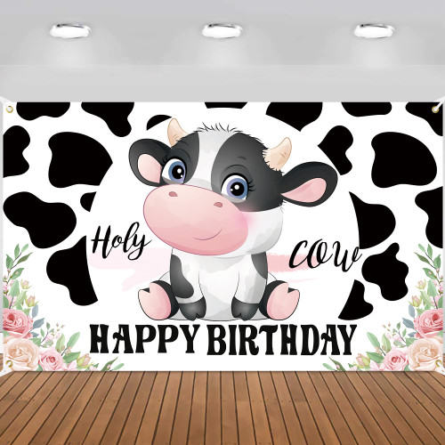 Cow Birthday Party Decoration Holy Cow Backdrop Decorations Cow Birthday Party Supplies Cow Themed Birthday Party Backdrop Decorations for Farm Animals Theme Party Baby Shower Supplies Cow Birthday Party Decoration Holy Cow Backdrop Decorations Cow Birthday Party Supplies Cow Themed Birthday Party Backdrop Decorations for Farm Animals Theme Party Baby Shower Supplies