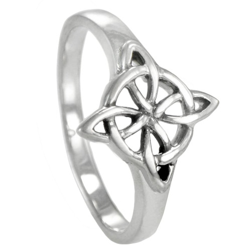 Sterling Silver Celtic Quaternary Wiccan Witches Knot Ring Size 5