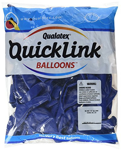 Qualatex Latex Balloons 65215 QUICKLINK-Dark Blue, 12"