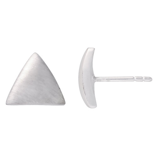 Sterling Silver 3/8 inch tall Triangle-shaped Stud Earrings