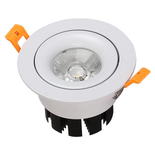 PEHUB 7w/12w/20w/30w COB 90 CRI High Ra Embedded Hole Light Anti-Glare Ceiling Panel Light No Strobe Energy Saving Round Spotlight Recessed Illumination Downlight High Brightness (Color : 6000k_7w)