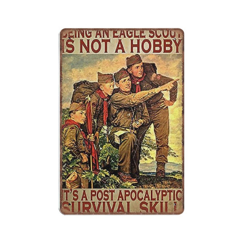 snowsun Metal Sign Being An Eagle Scout Is Not A Hobby Vintage Signs Retro Tin Signs Aluminum Sign for Kitchen Home Garden Wall Bar Cafe Decor 8x12 Inches