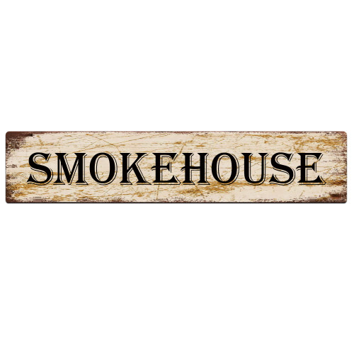 snowsun Metal Sign Smokehouse Vintage Signs Retro Tin Signs Art Plaque Aluminum Sign for Bedroom Kitchen Garden Wall Pub Club Coffee Hanging Sign Decor 4x16 Inches