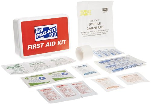 Pac-Kit by First Aid Only 7109 42 Piece Travel First Aid Kit In Plastic Case, For 10 People