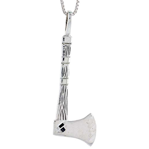 Sterling Silver Axe Pendant, 1 3/4 inch Tall