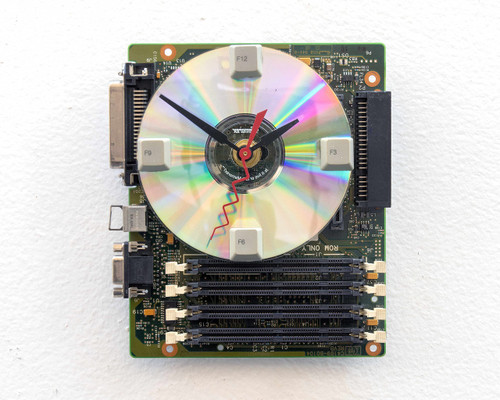 Computer circuitboard Clock, PC, circuitboard, clock, gift, Geek, nerd, repurposed, reuse, repurpose, recycle,