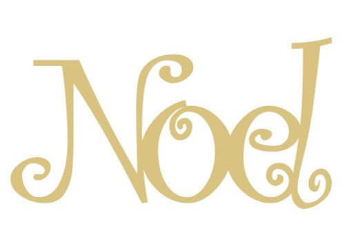 Word Noel Cutout Unfinished Wood Christmas Holiday Seasonal Door Hanger MDF Shape Canvas Style 1