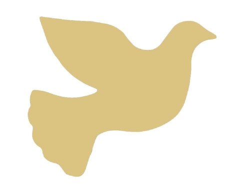 Dove Cutout Unfinished Wood Bird Peace Flight Zoo Animal MDF Shape Canvas Style 2 (12")