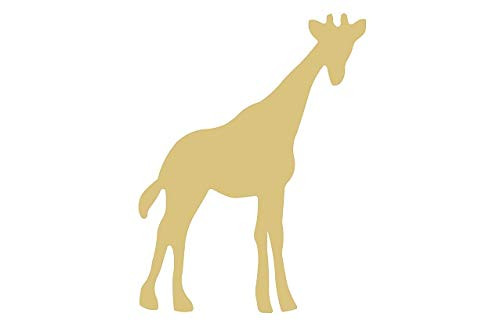 Giraffe Cutout Unfinished Wood Nursery Zoo Animal Wildlife MDF Shape Canvas Style 1 (12")