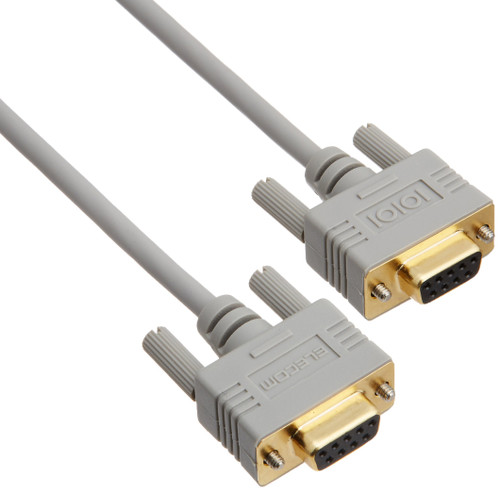ELECOM RS-232C Cable D-Sub 9 Pin Female - D-Sub 9 Pin Female Cable 3.0m [Gray] C232N-930 (Japan Import)