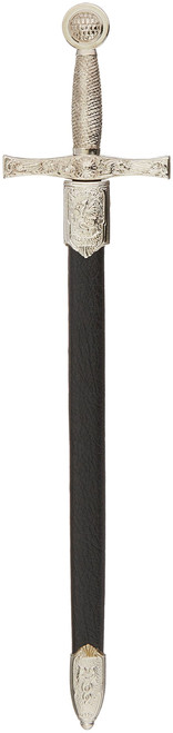 Denix Silver Trim Excalibur Letter Opener with Scabbard