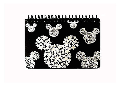 Disney Mickey Mouse Black Spiral Autograph Book - Silver (STARHEAD)