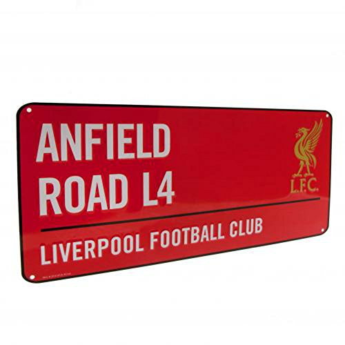 Liverpool F.C. Metal Street Sign Red