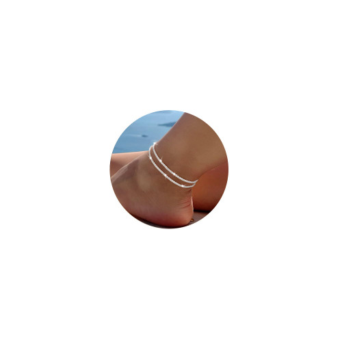 NLORNLAW Ankle Bracelets for Women Silver Ankle Bracelets for Women Layered Silver Glitter Anklet Fashion Daily Anklet Summer Beach Foot Chain Jewelry Gifts Anklets for Women Teen Girls (silver) NLORNLAW Ankle Bracelets for Women Silver Ankle Bracelets for Women Layered Silver Glitter Anklet Fashion Daily Anklet Summer Beach Foot Chain Jewelry Gifts Anklets for Women Teen Girls (silver)