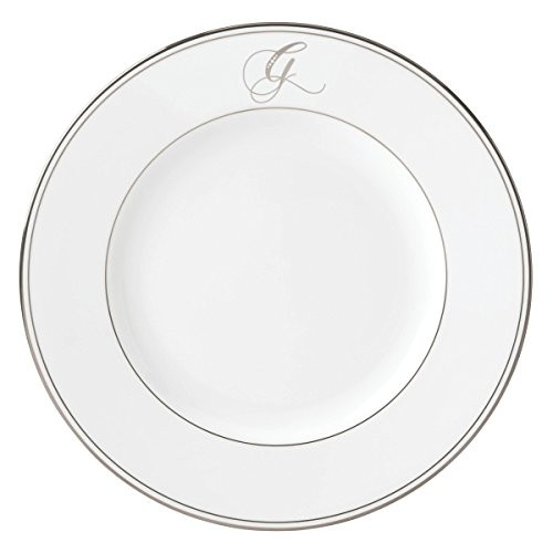 Lenox Federal Platinum Script Monogram Dinnerware Dinner Plate, G