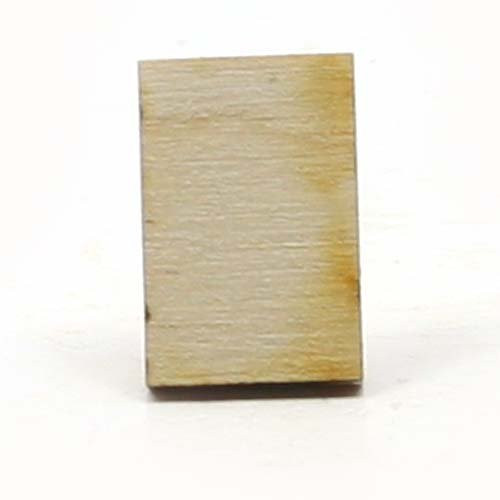 Mylittlewoodshop - Pkg of 12 - Rectangle - 3/4 inches by 1/2 inches and 1/8 inch Thick Unfinished Wood(LC-RTSQ14-12)