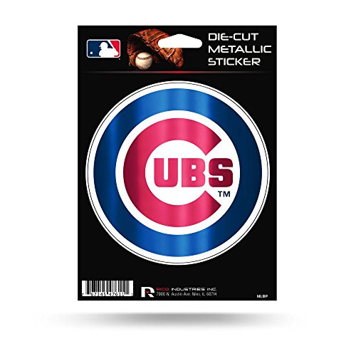 Rico Industries, Inc. Chicago Cubs Rico 5" METALLIC DECAL Die Cut Auto Sticker Emblem Baseball