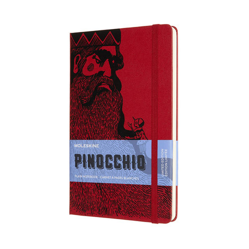 Moleskine Limited Edition Pinocchio Notebook, Hard Cover, Large (5" x 8.25") Plain/Blank, The Dogfish, 240 Pages